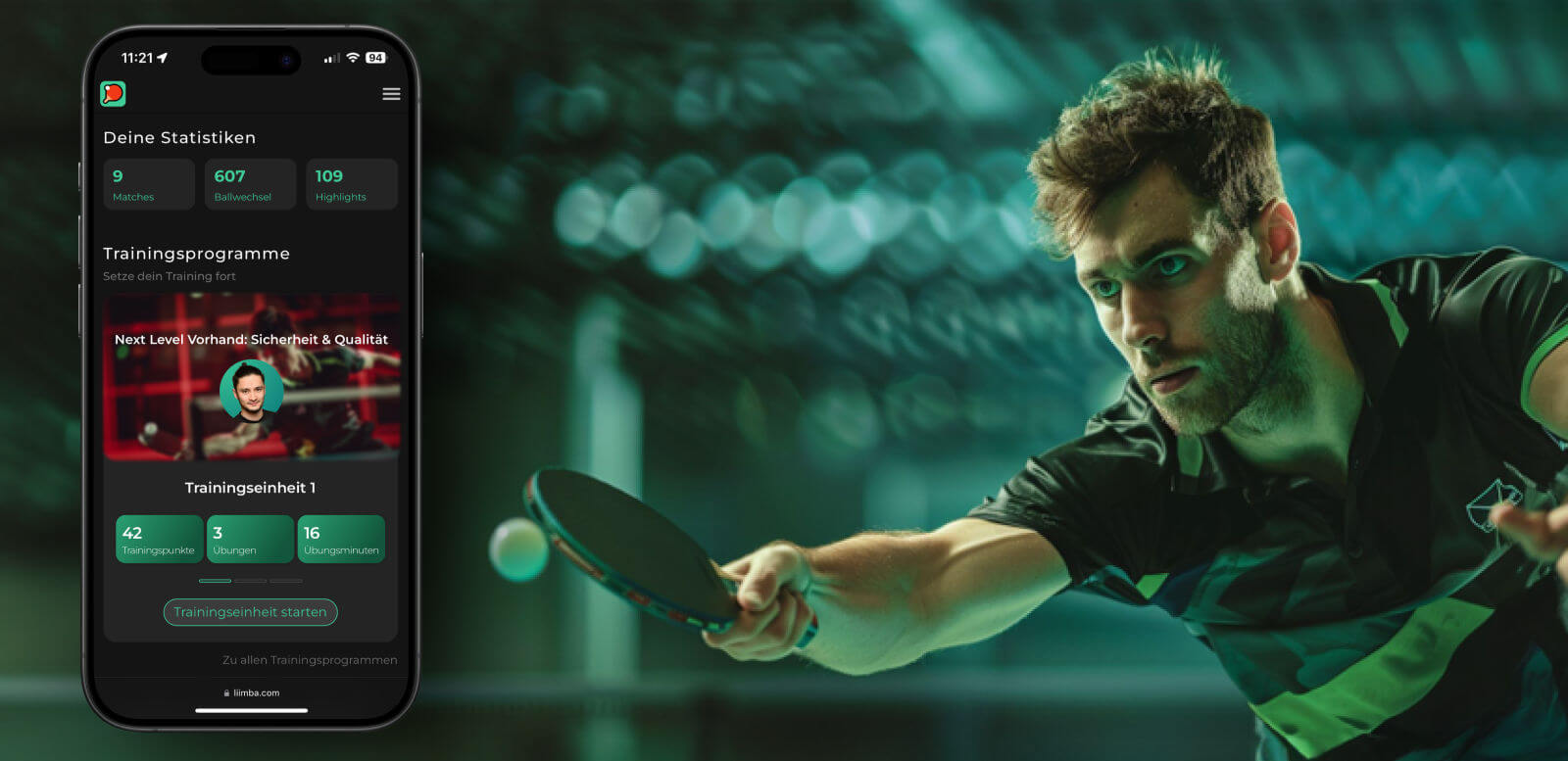 Liimba – table tennis video analysis and training