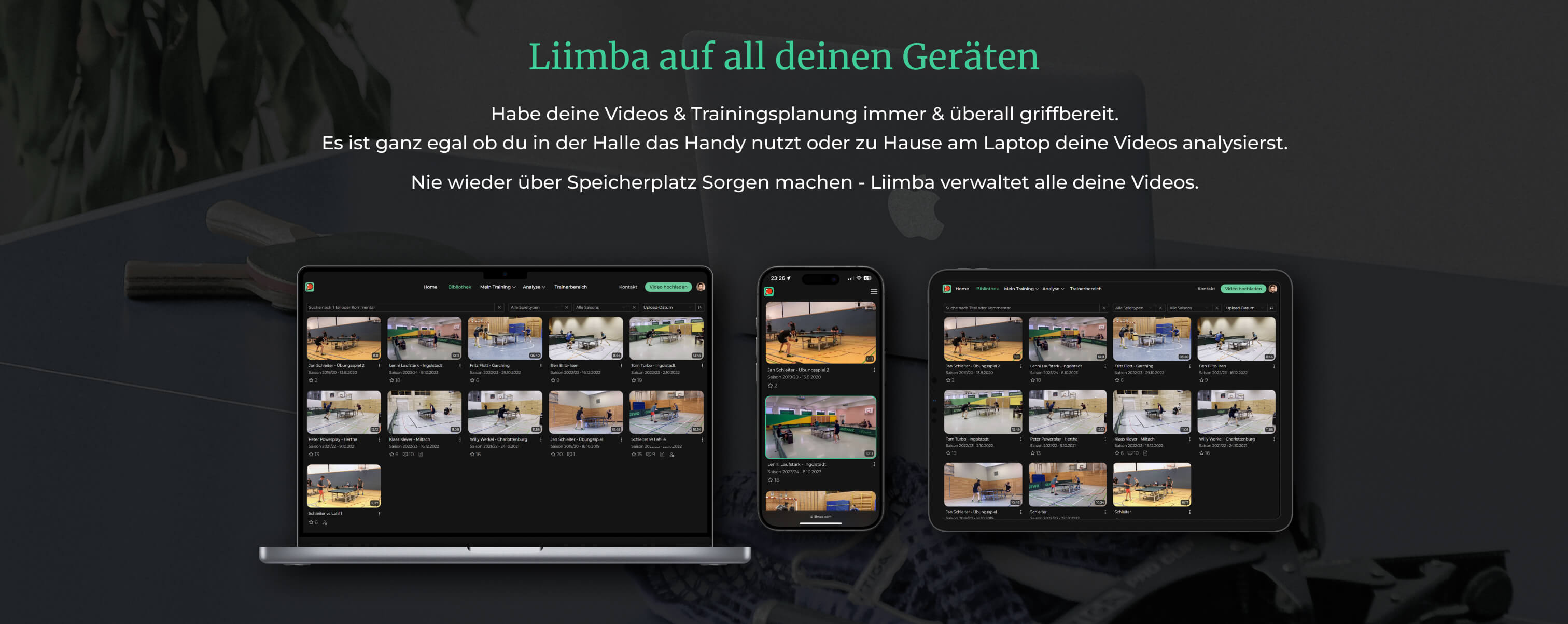 Liimba auf allen Geräten nutzbar